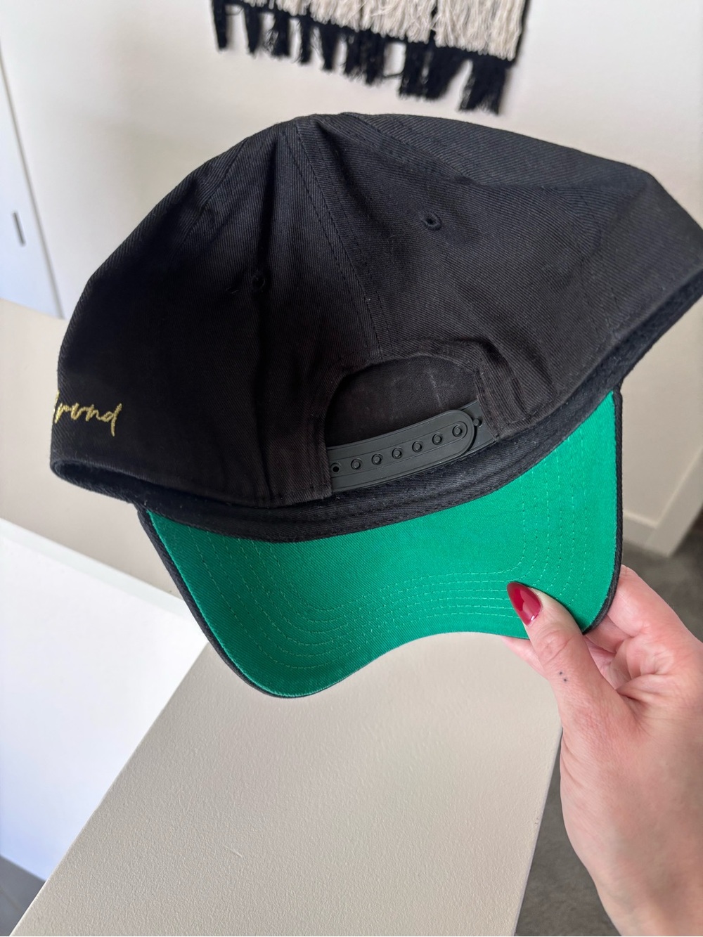 True Brvnd - upside down Dallas Two-Tone Baseball Cap - Black & Forest Green - Picture 6 of 6